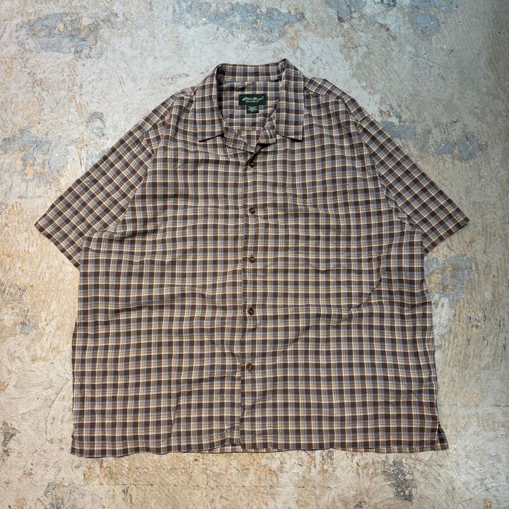 古着 Eddie Bauer/エディー･バウアー/ 半袖シャツ/ チェック柄/ サイズXL