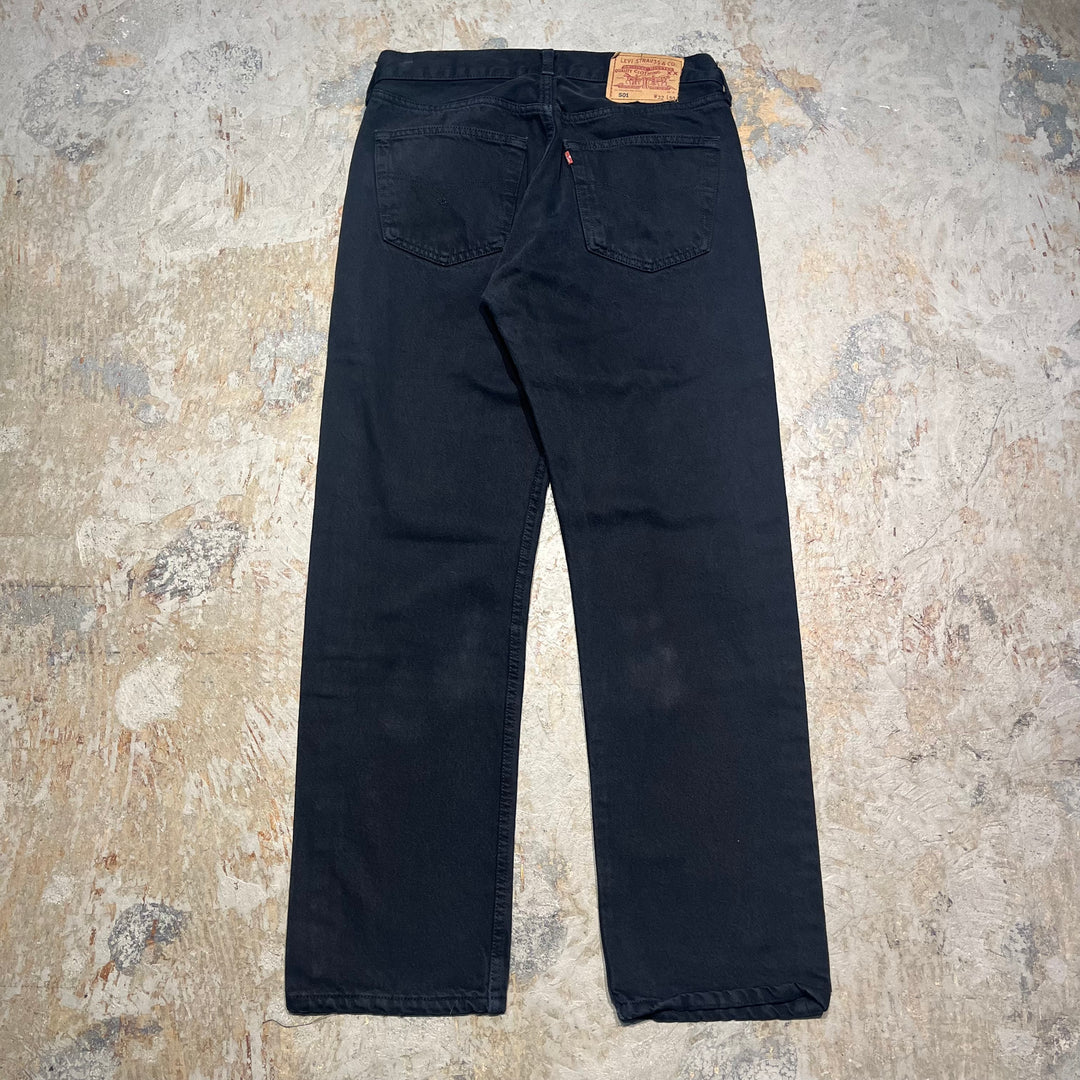 #4438 古着 Levi's/リーバイス/Black Denim Pants/ブラックデニムパンツ/501/MADE IN Spain/サイズ32×30