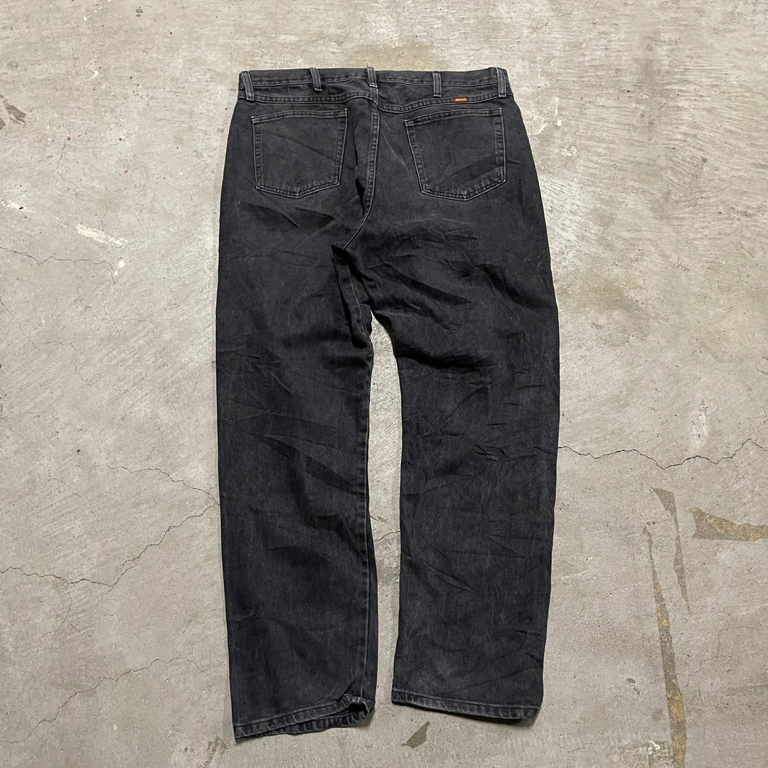 #4255 古着 RUSTLER/ラスラー/Black Denim Pants/ブラックデニムパンツ/サイズ40×32