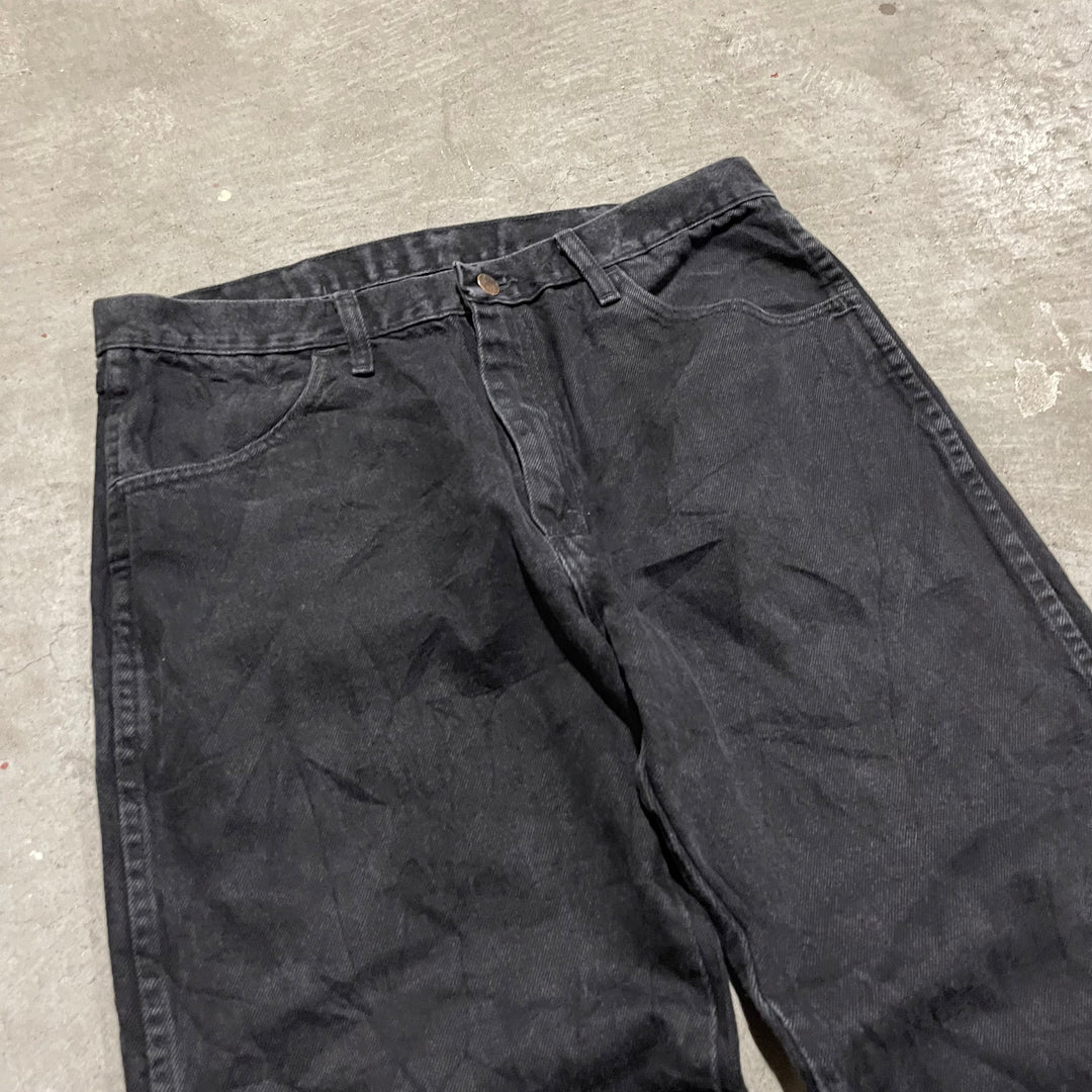 #4261 古着 RUSTLER/ラスラー/Black Denim Pants/ブラックデニムパンツ/サイズ36×30