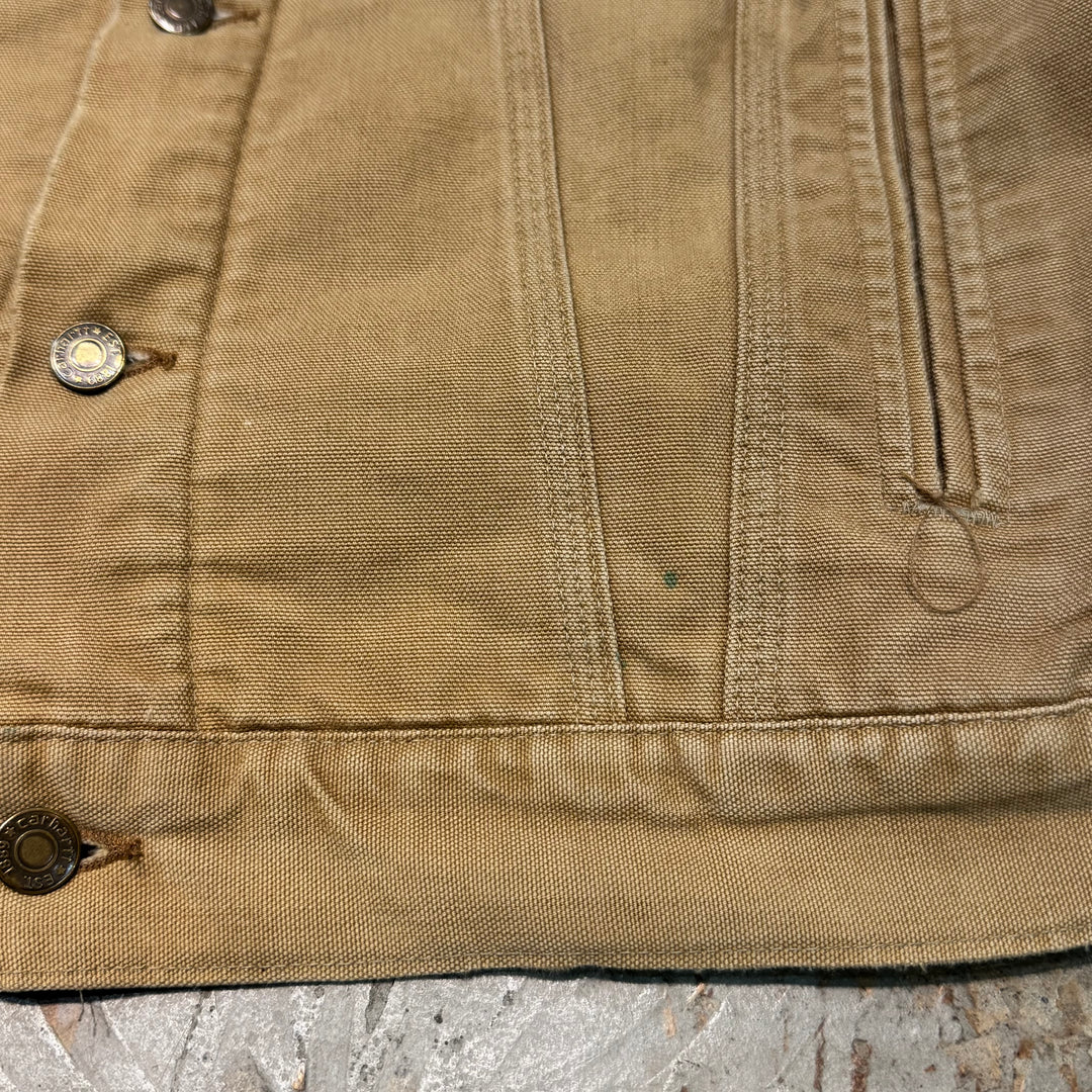 중고 의류 Carhartt/ 트래커 재킷/ 오리 패브릭/ 담요 늘어선/ Corduroy Collar/ Size S에 해당합니다.