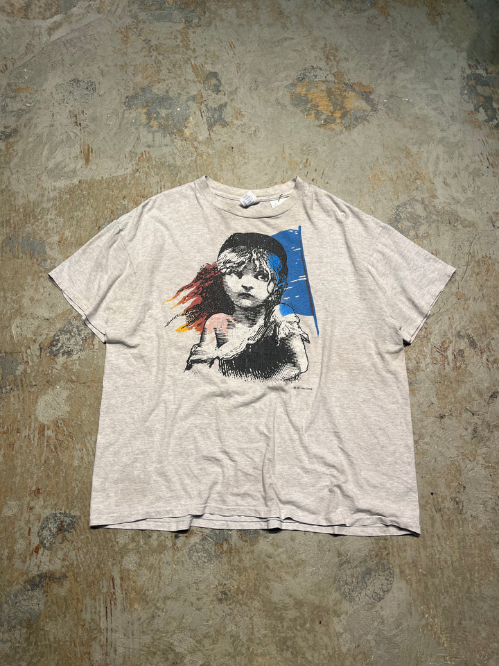 #MA109 古着 USA製 86s Les Miserables/レミゼラブル/ヴィンテージ シングルステッチ Tシャツ/サイズXL