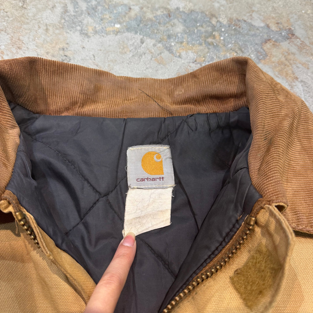 古着 carhartt/ カーハート/ トラディショナルコート/ 裏地キルティング/ 襟コーデュロイ/サイズL相当