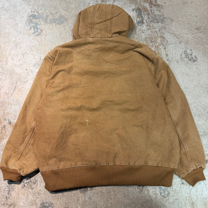 古着 carhartt/ カーハート/ アクティブジャケット/ 裏地キルティング/企業ロゴ/サイズXL