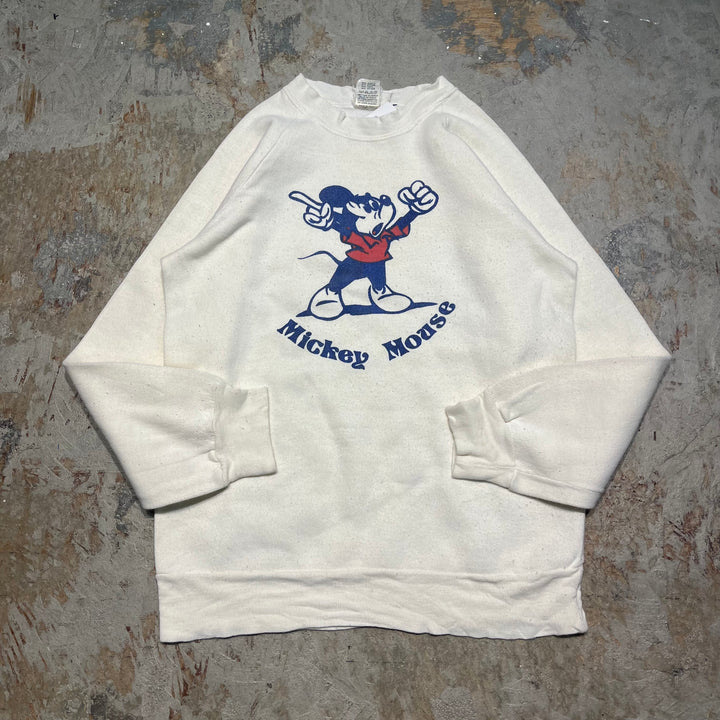 #4101 古着 Unknow/Crew Neck Print Sweat/クルーネックプリントスウェット/Mickey Mouse/サイズS相当