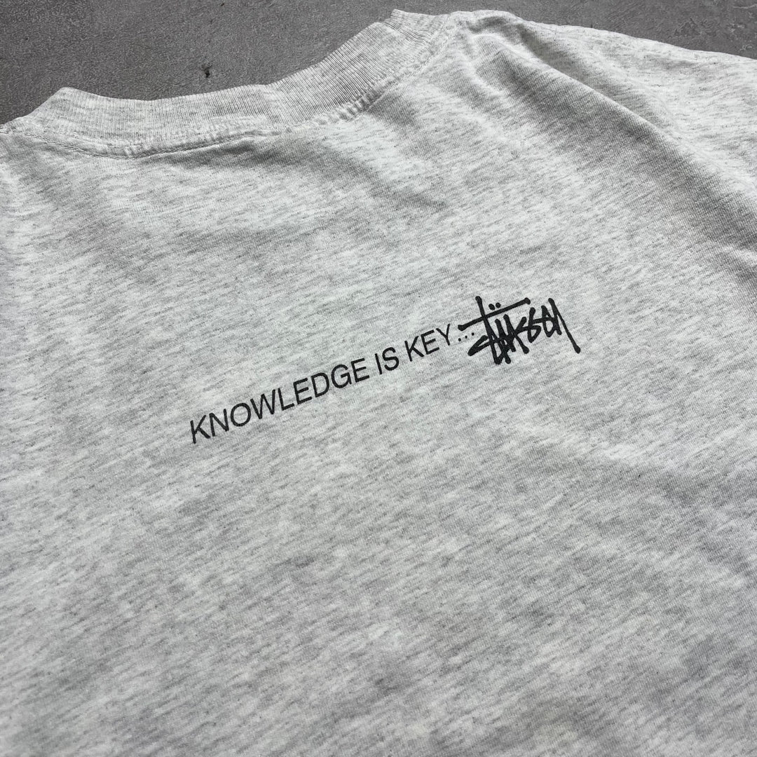 古着 USA製 90's OLD STUSSY / オールドステューシー / 白タグ / キーグラフィックTシャツ / Lサイズ