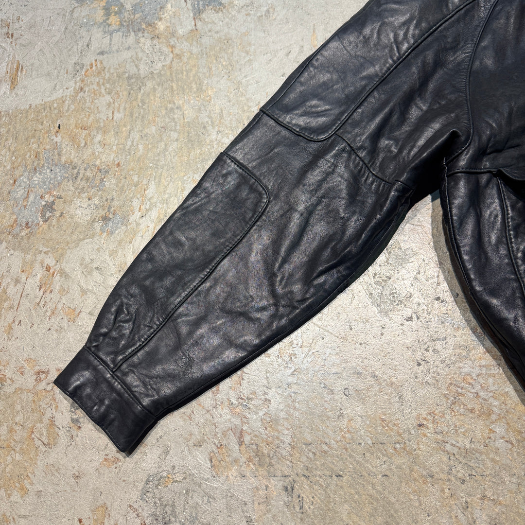 古着 USAVINTAGE/ジップアップレザージャケット/ サイズS