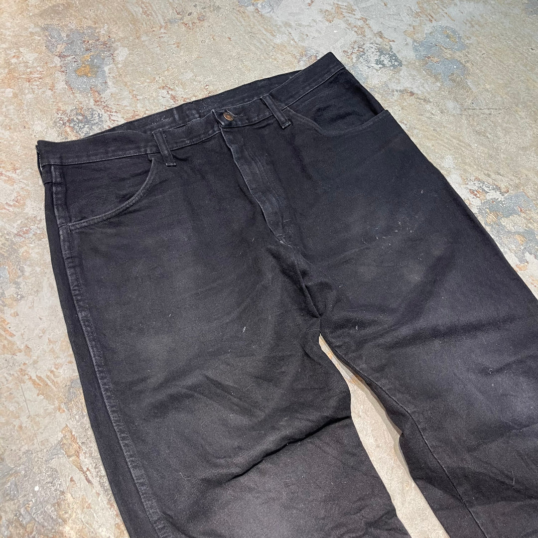 #4269 古着 RUSTLER/ラスラー/Black Denim Pants/ブラックデニムパンツ/サイズ36×30