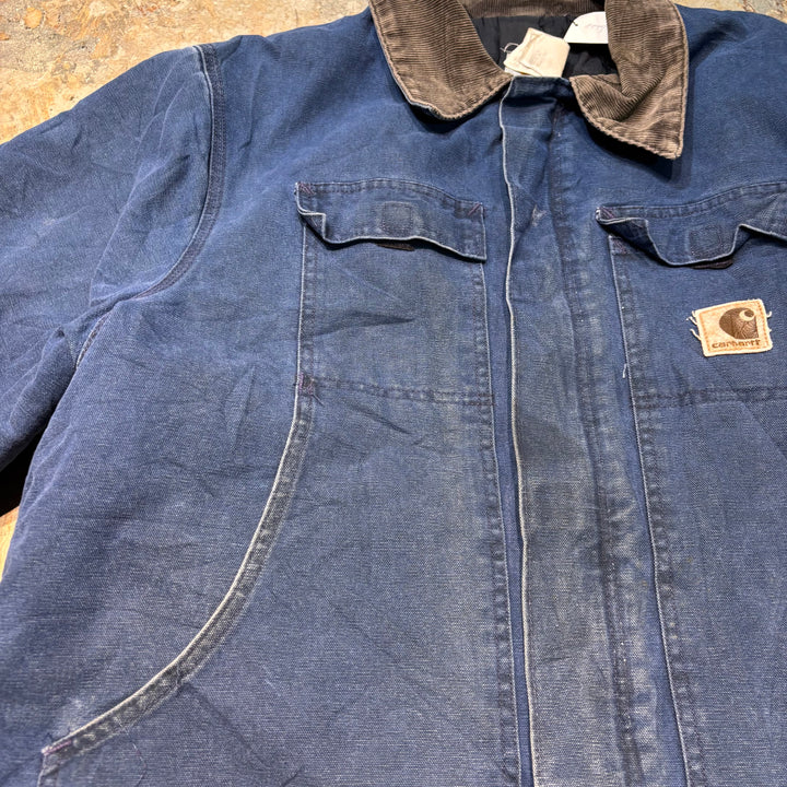 古着 carhartt/ カーハート/ トラディショナルコート/ ダック地/ 裏地キルティング/ 襟コーデュロイ/ サイズXXL相当