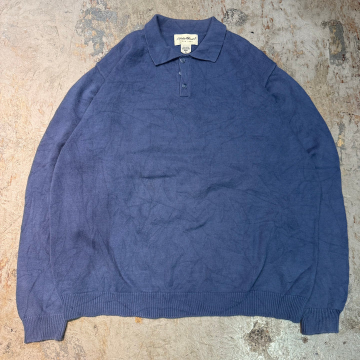 古着 Eddie Bauer/ エディーバウアー/ ハーフボタンニットセーター/ サイズXL