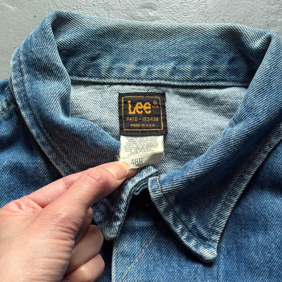 古着 USA製 80's Lee/リー/デニムジャケット/Gジャン/サイズL相当
