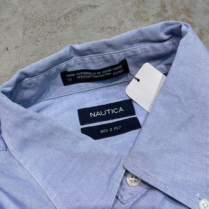 #4338 Nautica/ノーティカ/L/S Button Down shirts/ボタンダウンシャツ/80's 2 PLY/サイズ32/33