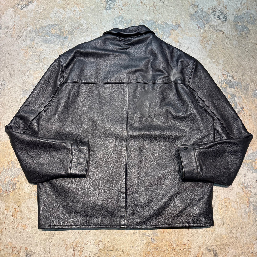 古着 USAVINTAGE/ジップアップレザージャケット/ サイズXL相当