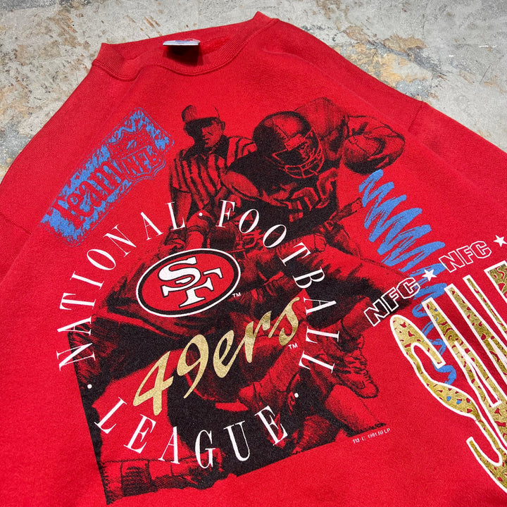 #3995 古着　Unknow/Crew neck sweat/クルーネックスウェット/サンフランシスコ・49ers/NFL/サイズ L