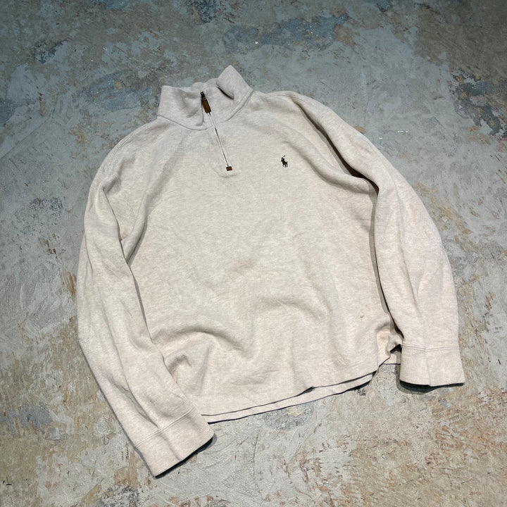 #3864 古着 POLO by Ralph Lauren/ポロバイラルフローレン/Half zip knit Sweater/ハーフジップニットセーター/サイズL