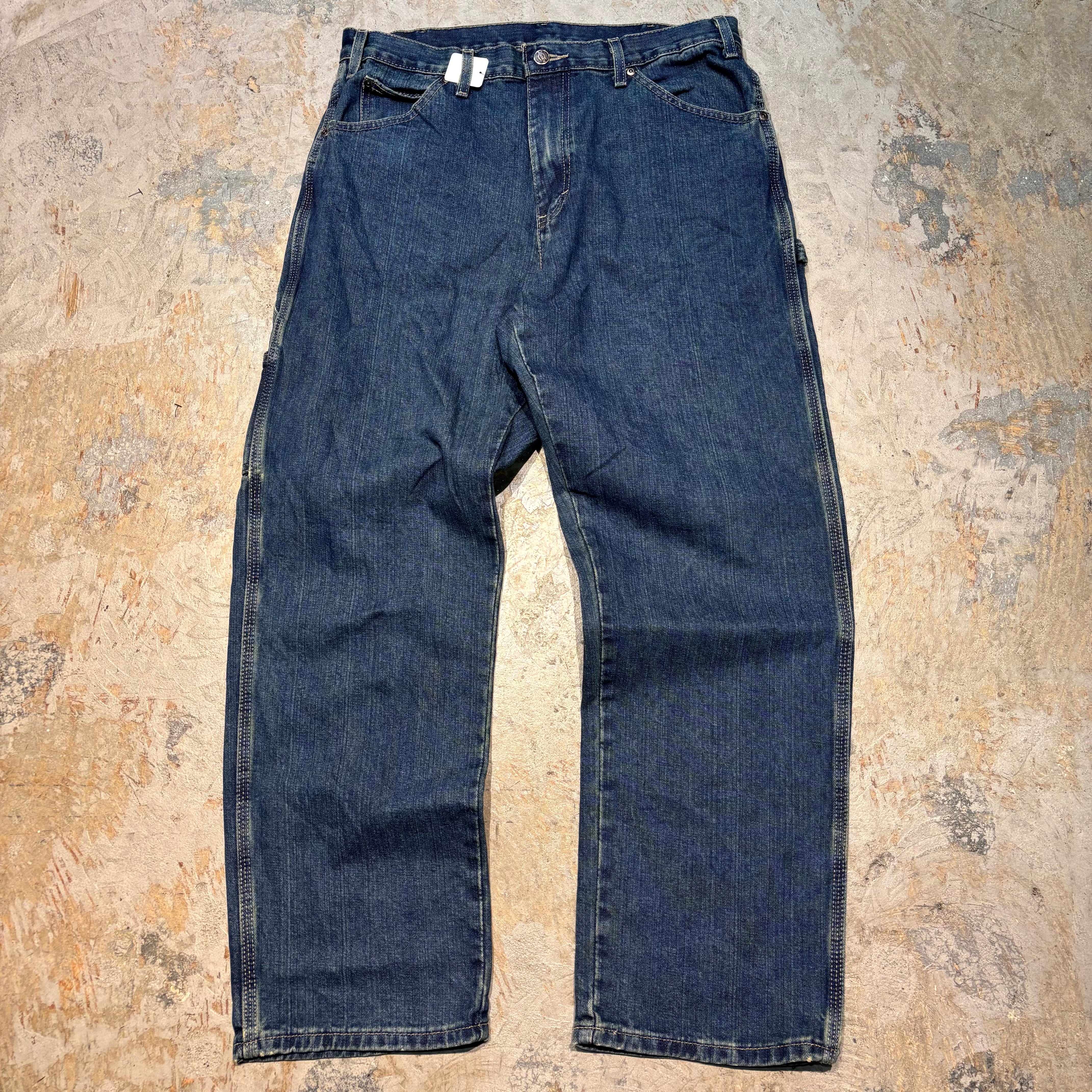Dickiesオーバーサイズ中綿ベストXLテック古着CBOYネイビー紺ワッペン Dickiesオーバーサイズ中綿ベストXLテック古着CBOYネイビー紺