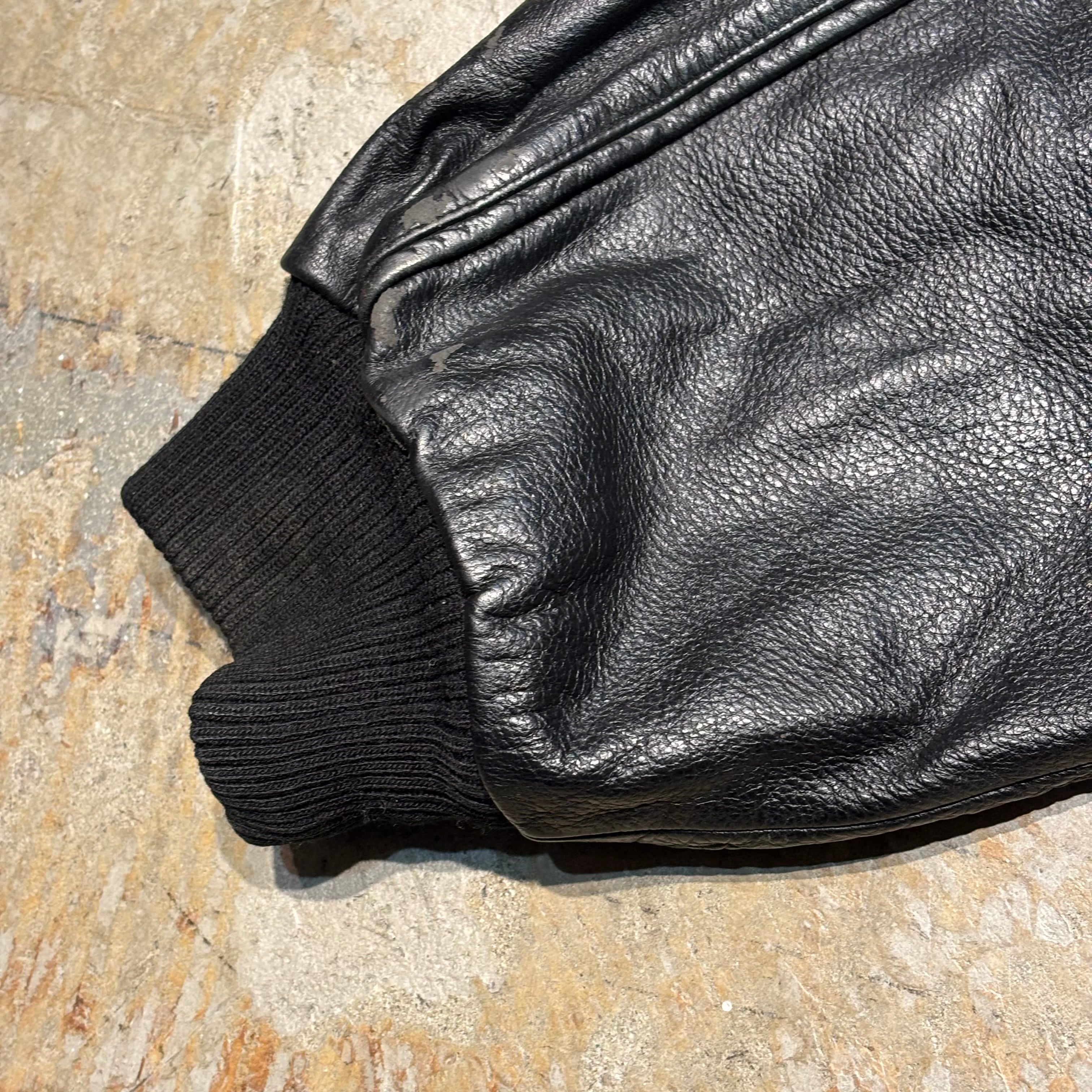 古着 WILSONS LEATHER/ ウィルソンズレザー/ 本革ジップアップレザー