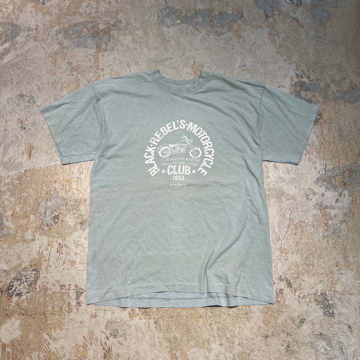 古着 90's black rebel's motorcycle club / 乱暴者“あばれもの” / 1953年公開映画 / ヴィンテージ シングルステッチ バンドTシャツ / サイズL-XL相当