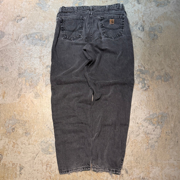 古着 USA製 Carhartt/ カーハート/ ブラックデニムパンツ/ 実寸サイズ36×32