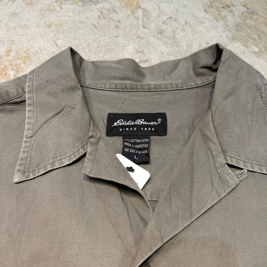 古着 EDDIE BAUER/ エディバウアー/ 半袖シャツ/ 開襟/ サイズL