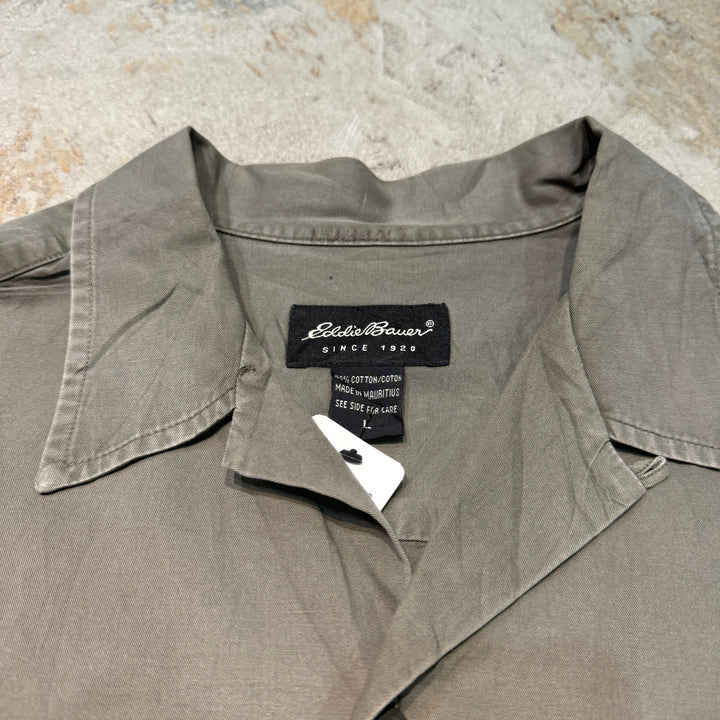 古着 EDDIE BAUER/ エディバウアー/ 半袖シャツ/ 開襟/ サイズL