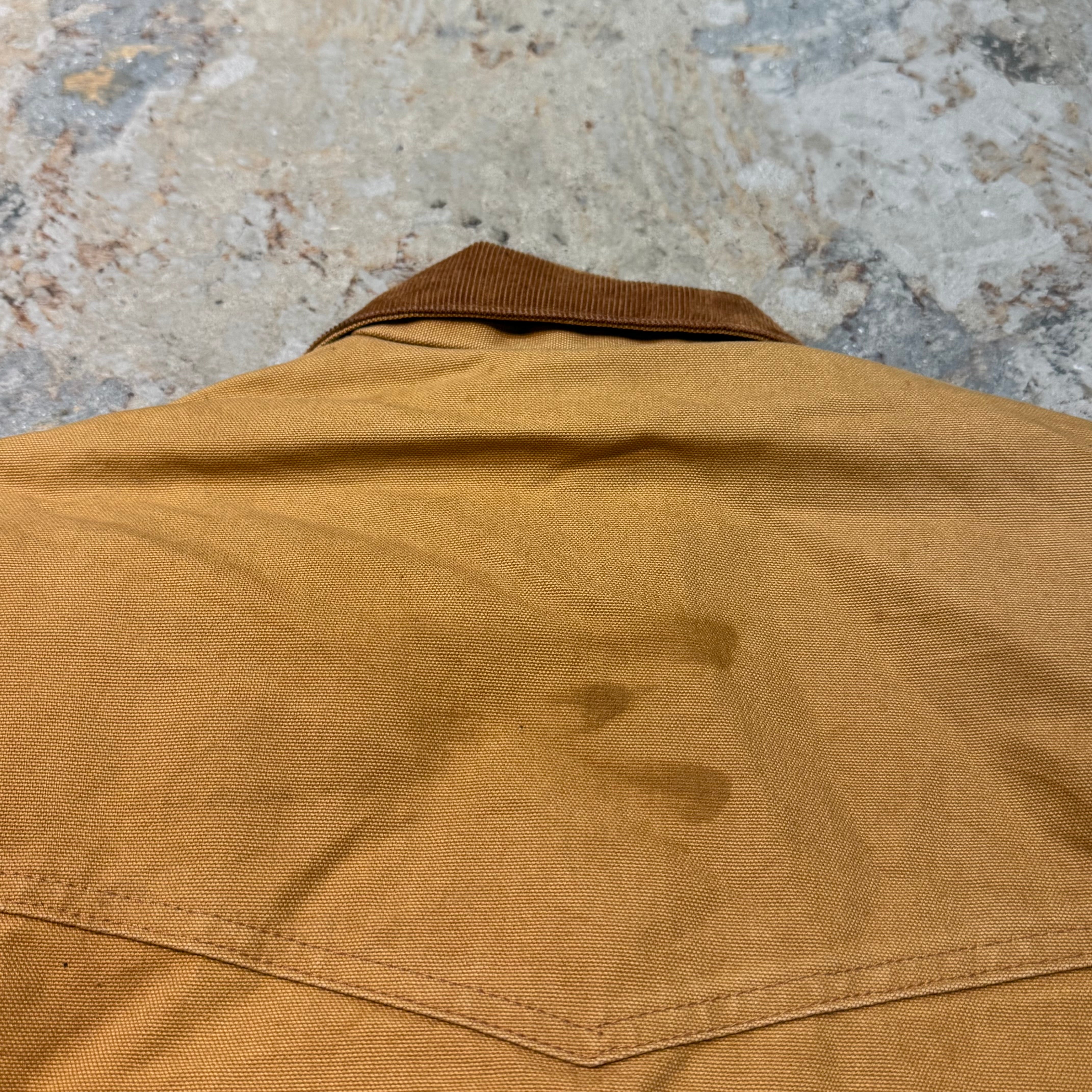 【カーハート】サンタフェジャケット　レディースXS相当　茶色　裏地キルティングi Carhartt カーハート USA製 サンタフェジャケット 裏