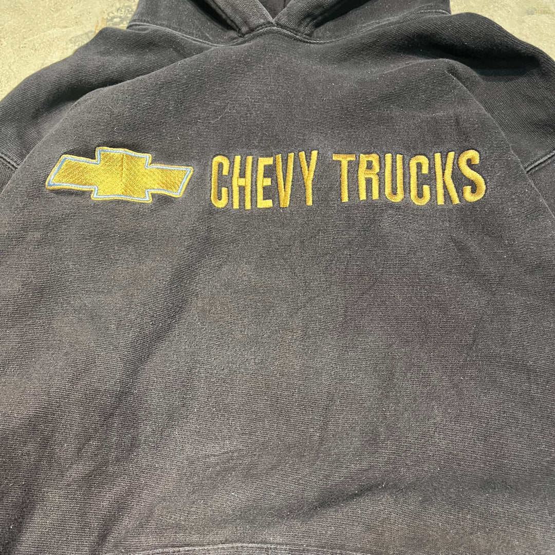 #3784 古着 /STEVE&BARRY'S/スティーブアンドバリーズ/Pull Orver Hoody / プルオーバーパーカー /CHEVY TRUCKS/カレッジロゴ/サイズM