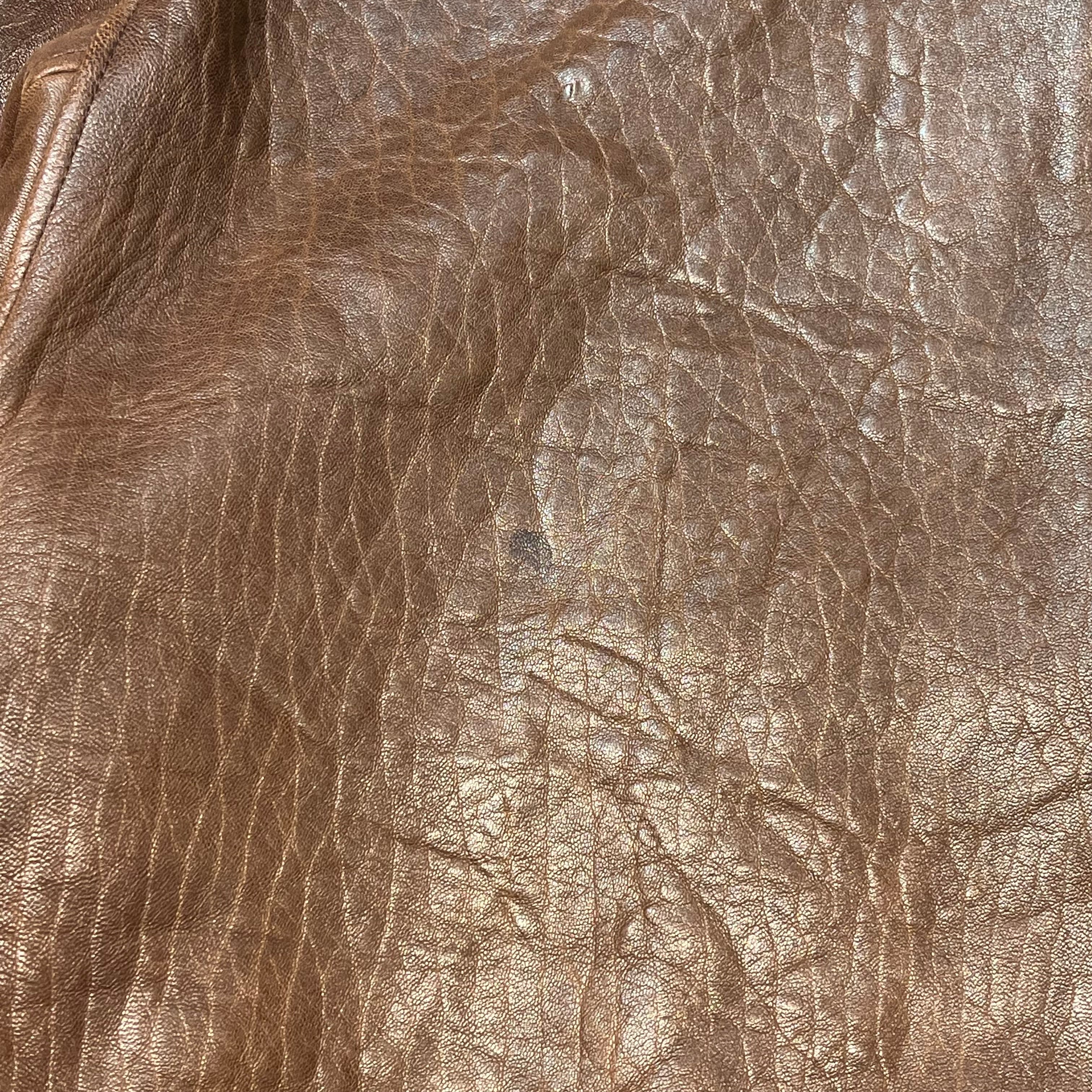 古着 ORVIS/ オービス/ 本革ジップアップレザージャケット/ 牛革