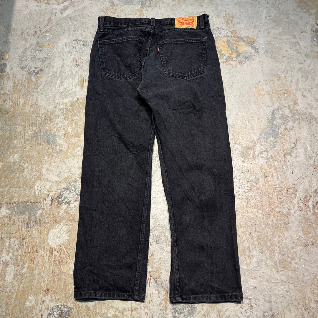 #4187 古着 Levi's/リーバイス/Black Denim Pants/ブラックデニムパンツ/505/サイズ35×30