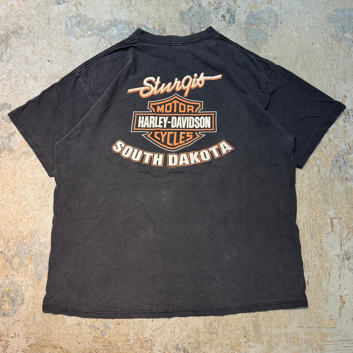 Used clothing Made in USA 90's~ Harley-Davidson/Harley-Davidson/Printed T-shirt/Size 2XL