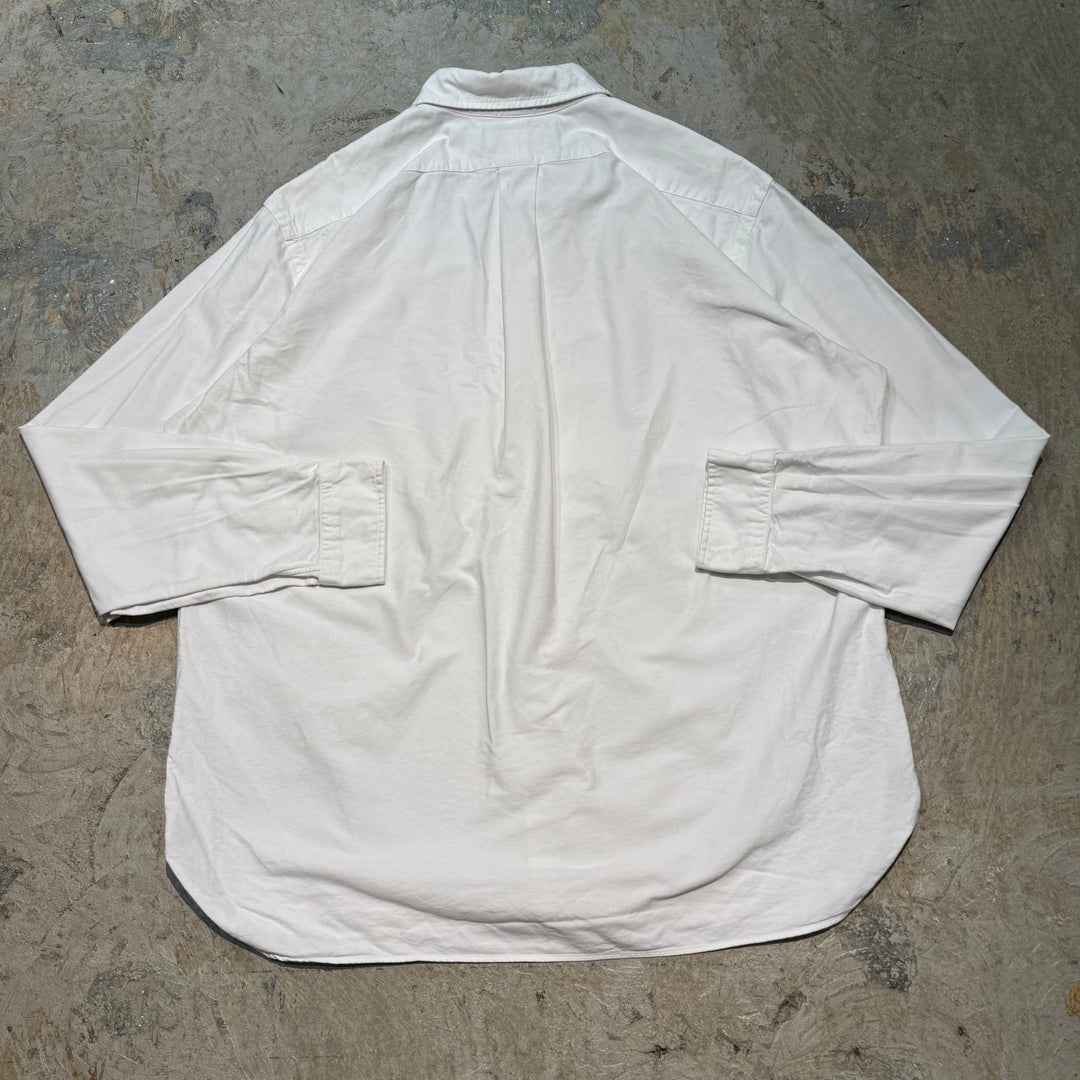 古着 POLO by Ralph Lauren/ ラルフ ローレン/ ボタンダウン長袖シャツ/ 無地/ サイズXL