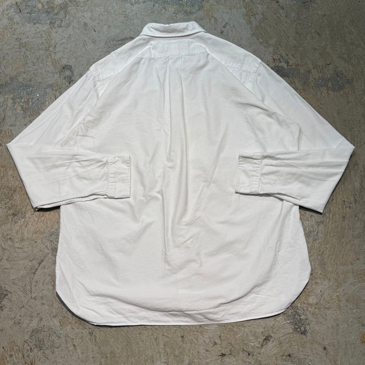 古着 POLO by Ralph Lauren/ ラルフ ローレン/ ボタンダウン長袖シャツ/ 無地/ サイズXL