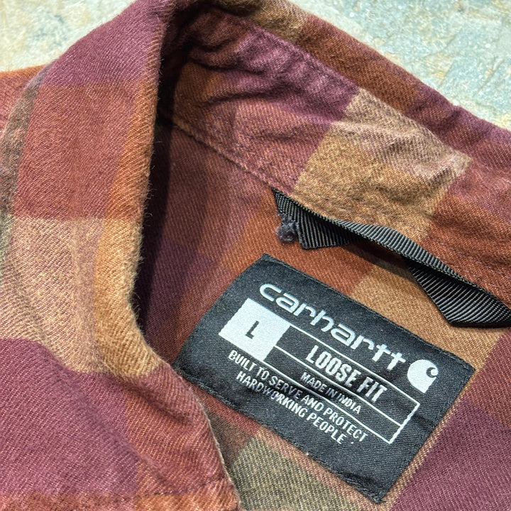 古着 carhartt/カーハート/ 長袖シャツ/ チェック柄/ サイズL