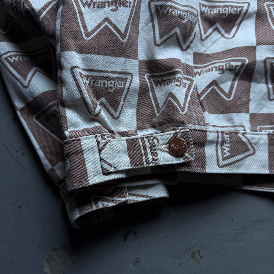 古着 Wrangler/ラングラー/トラッカージャケット/総柄/サイズS相当