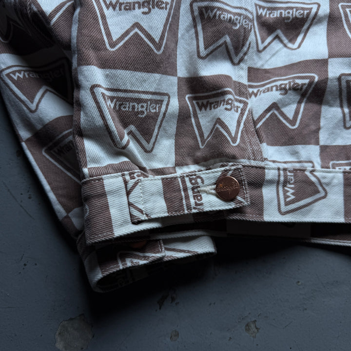 古着 Wrangler/ラングラー/トラッカージャケット/総柄/サイズS相当