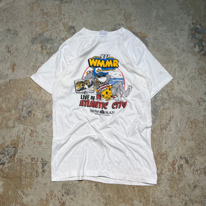 古着 WMMR/ペンシルバニア州フィルデルフィア/ヴィンテージ シングルステッチ プリントTシャツ/サイズXL