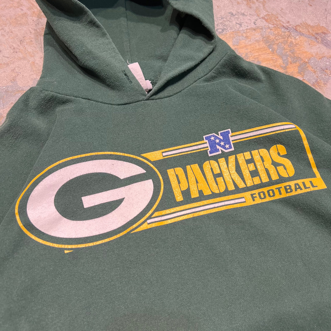 #4005 古着 NFL TEAM APPAREL/pull over hoodie/ プルオーバーパーカー/PACKERS/パッカーズ/NFL/サイズXL