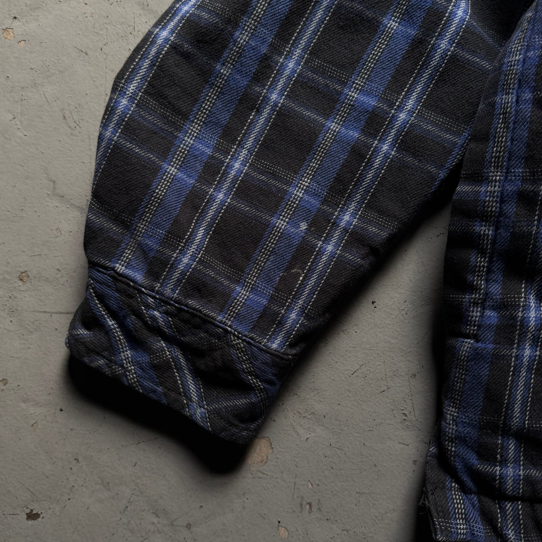 古着 USAVINTAGE/ フード付きフランネルシャツ/ チェック柄/ サイズL