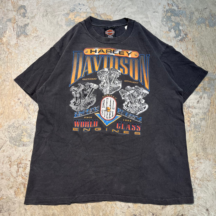 Used clothing Made in USA 90's~ Harley-Davidson/Harley-Davidson/Printed T-shirt/Size L