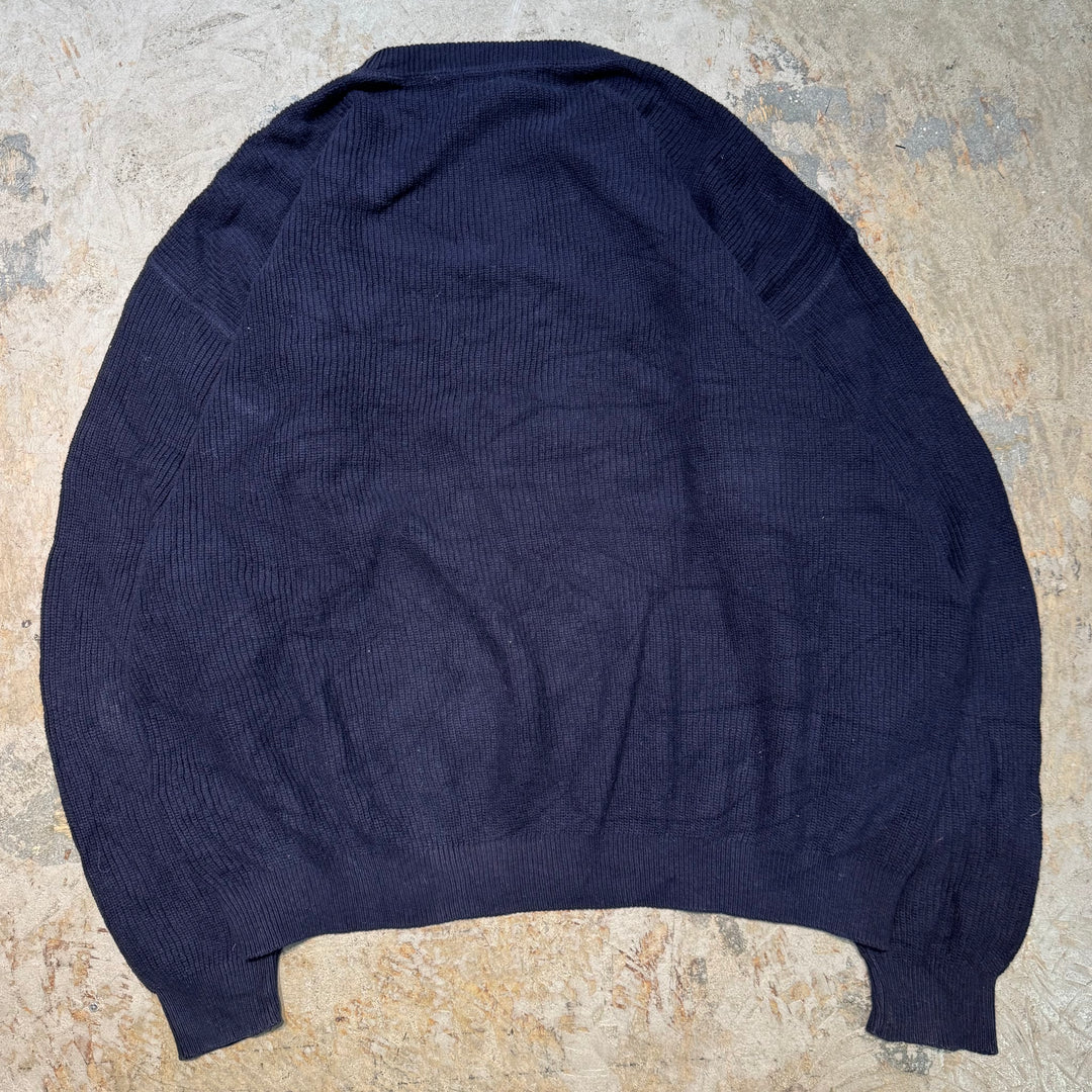 古着 USA製 Eddie Bauer/ エディーバウアー/ クルーネックニットセーター/ Vガゼット/ サイズL