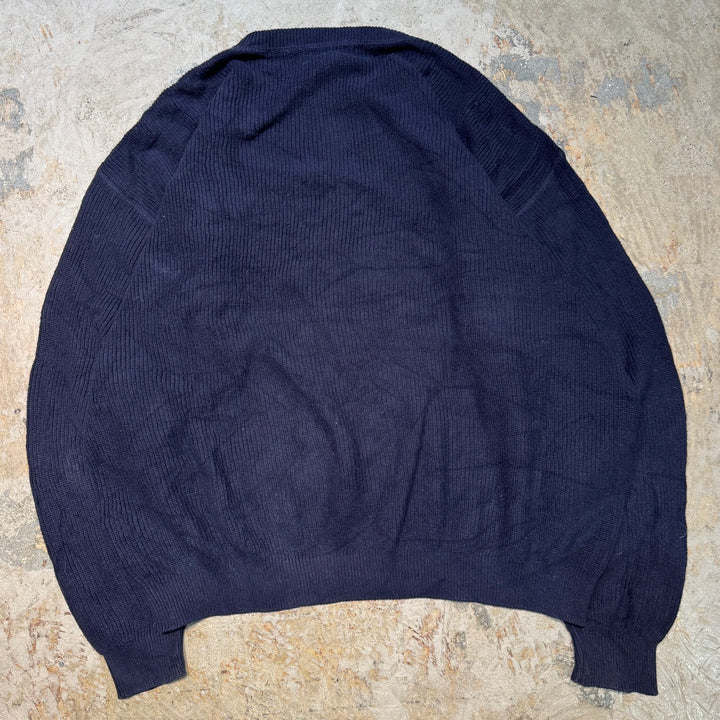 古着 USA製 Eddie Bauer/ エディーバウアー/ クルーネックニットセーター/ Vガゼット/ サイズL