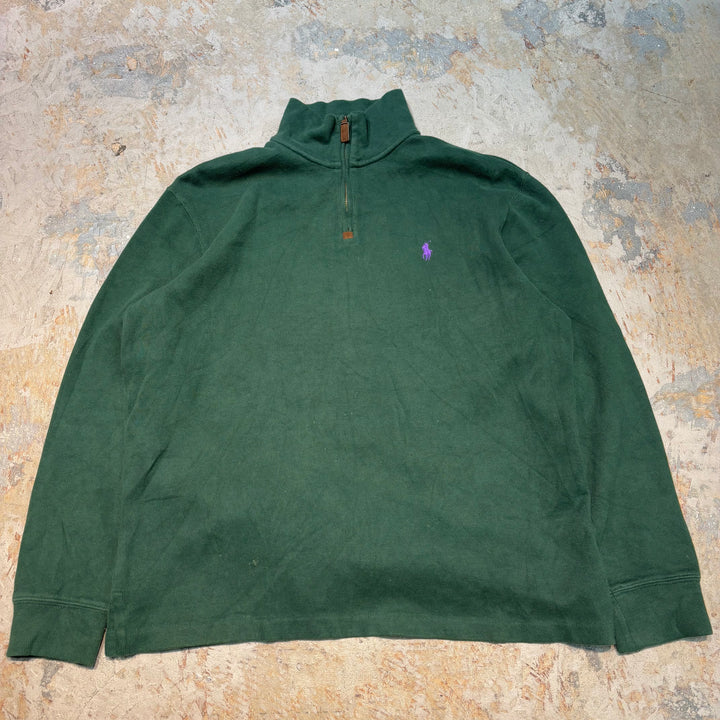 古着 POLO by Ralph Lauren/ ポロラルフローレン/ ハーフジップニットセーター/ サイズL