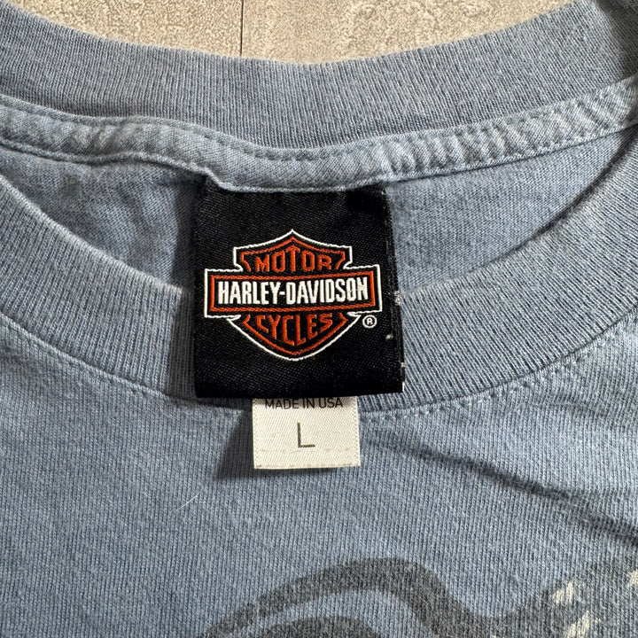 古着 USA製 Harley-Davidson ハーレーダビッドソン プリントTシャツ アメカジ サイズL