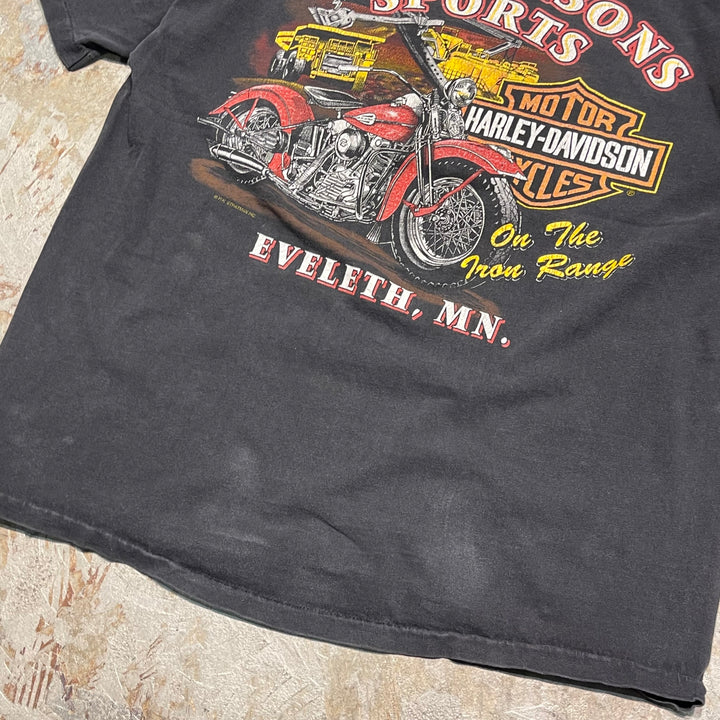 古着 USA製 Harley-Davidson/ハーレー ダビッドソン/シングルステッチ Tシャツ/サイズL