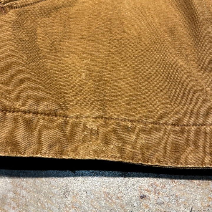 古着 carhartt/ カーハート/デトロイトジャケット/ ダック地/ 裏地ブランケット/ チェック柄/ 企業ロゴ/ サイズL