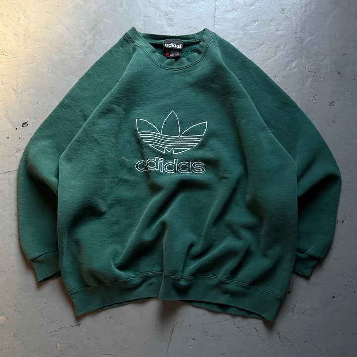 古着 USA製 90's adidas/ アディダス/ クルーネックスウェット/ サイズXL