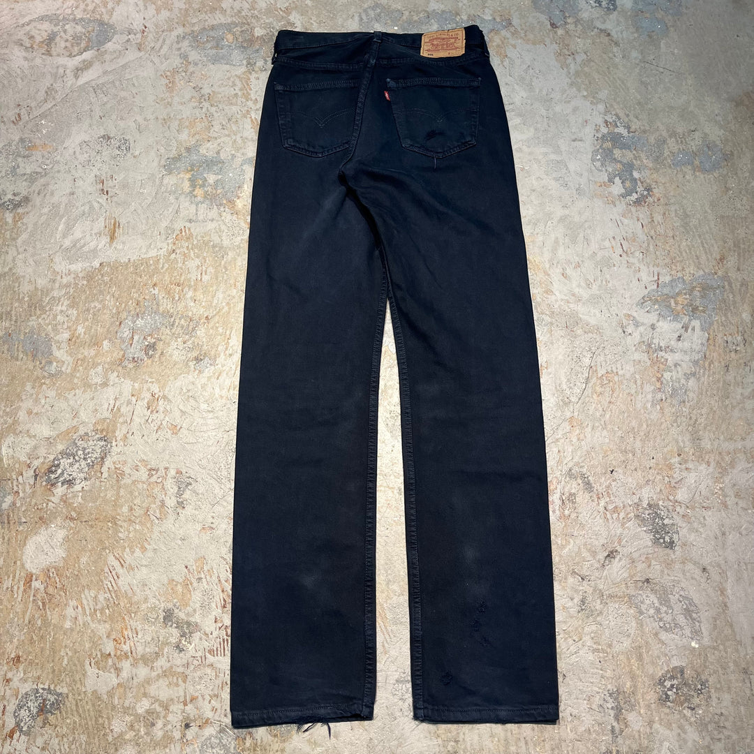 #4434 古着 Levi's/リーバイス/Black Denim Pants/ブラックデニムパンツ/501/MADE IN UK/サイズ32×36