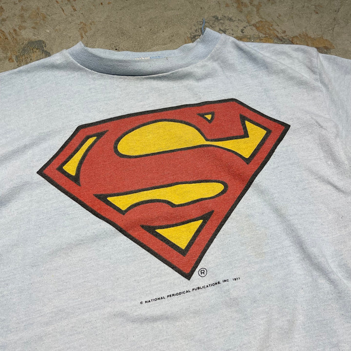 古着 77'S USAVINTAGE/ Superman/スーパーマン / ヴィンテージ シングルステッチ プリントTシャツ / サイズS相当