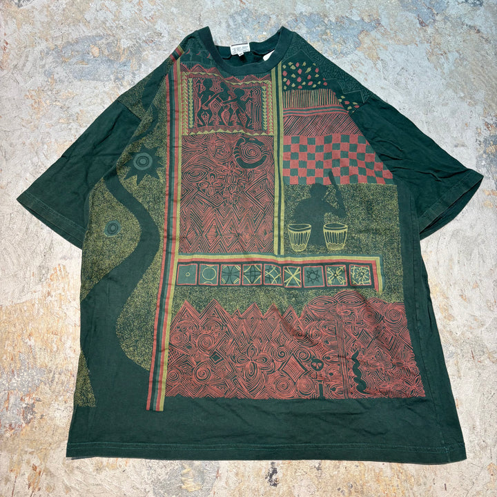 古着 USAVINTAGE/ プリントTシャツ/ 総柄/ サイズS