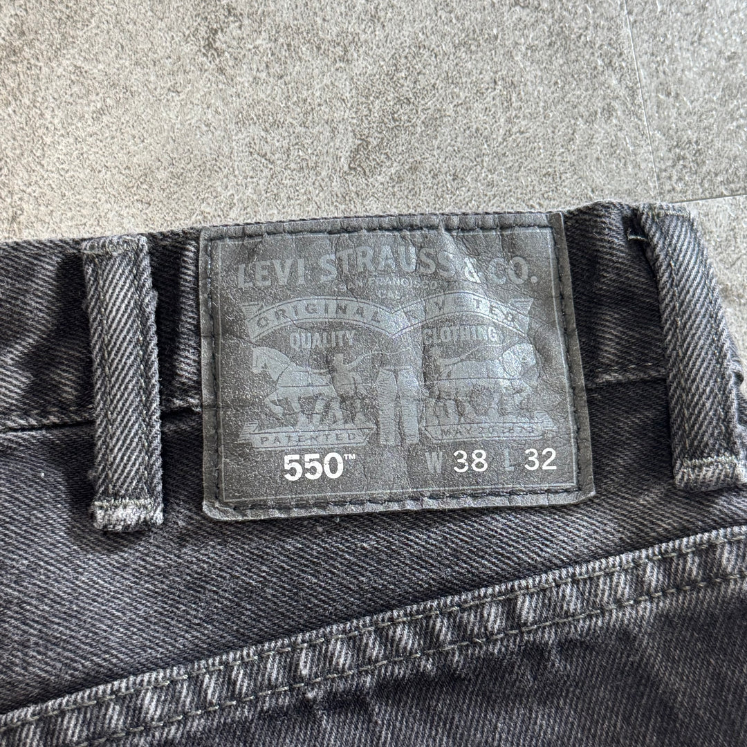 古着 Levi's/ リーバイス/ ブラックデニムパンツ/ 550/ 実寸サイズ37×31